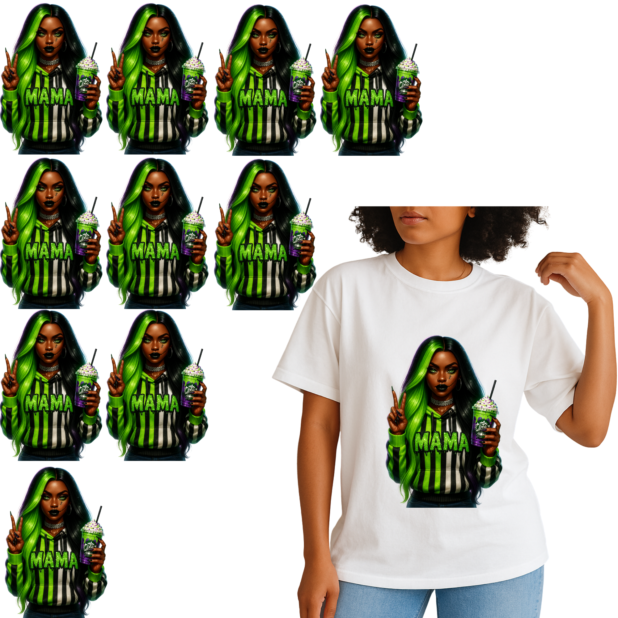 10 Adult Shirt Transfers - Halloween Bundle