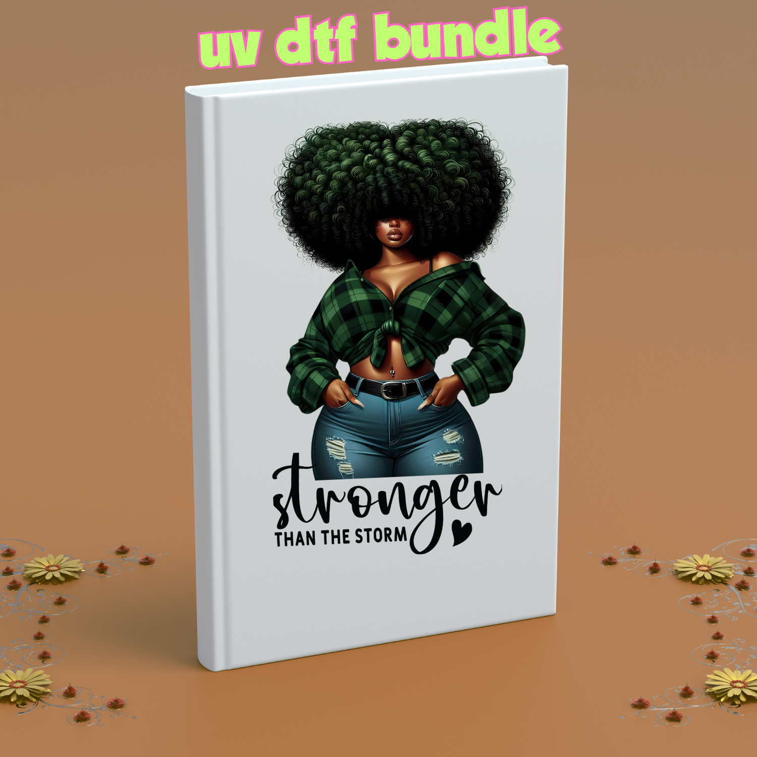 UV DTF Sticker Bundle - 20 Designs Waterproof Glossy Peel & Stick for Journals Tumblers Laptops DIY Gifts