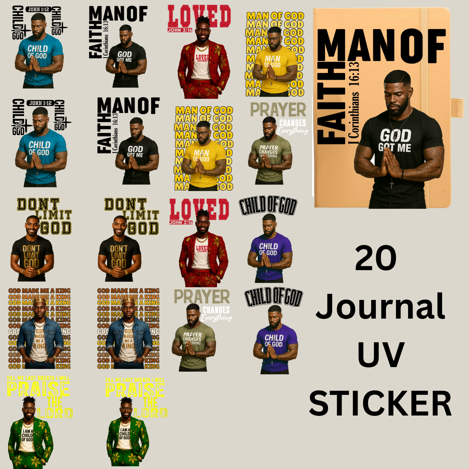 Ready to stick UV Christian bundle MEN SELECTION