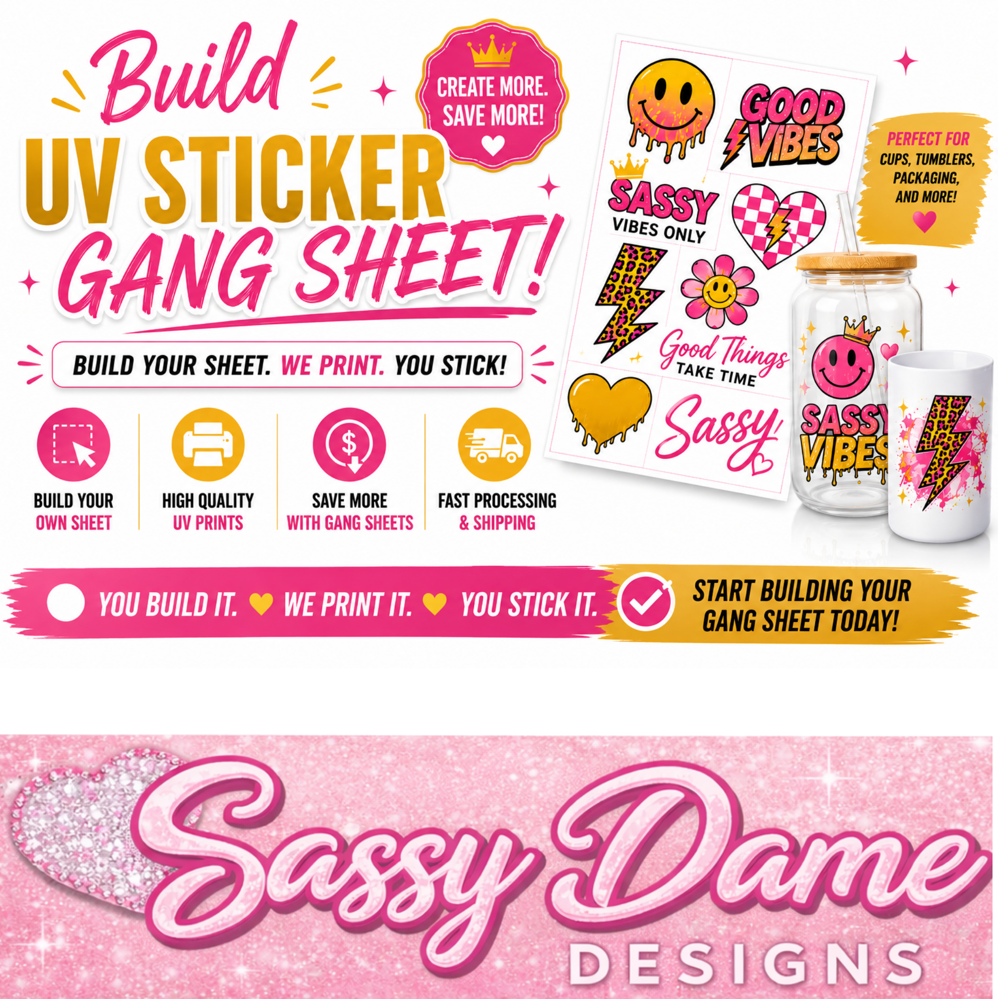 Build UV STICKER Gang sheet
