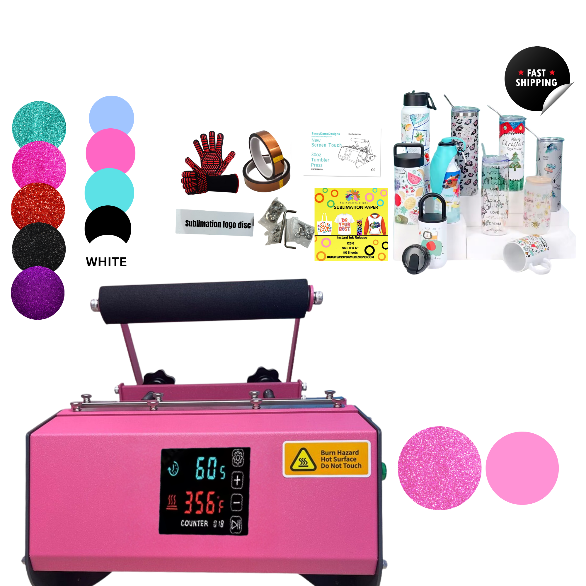 SassyDameDesigns 300z Sublimation Tumbler Press SassyDameDesigns 300z Sublimation Tumbler Press