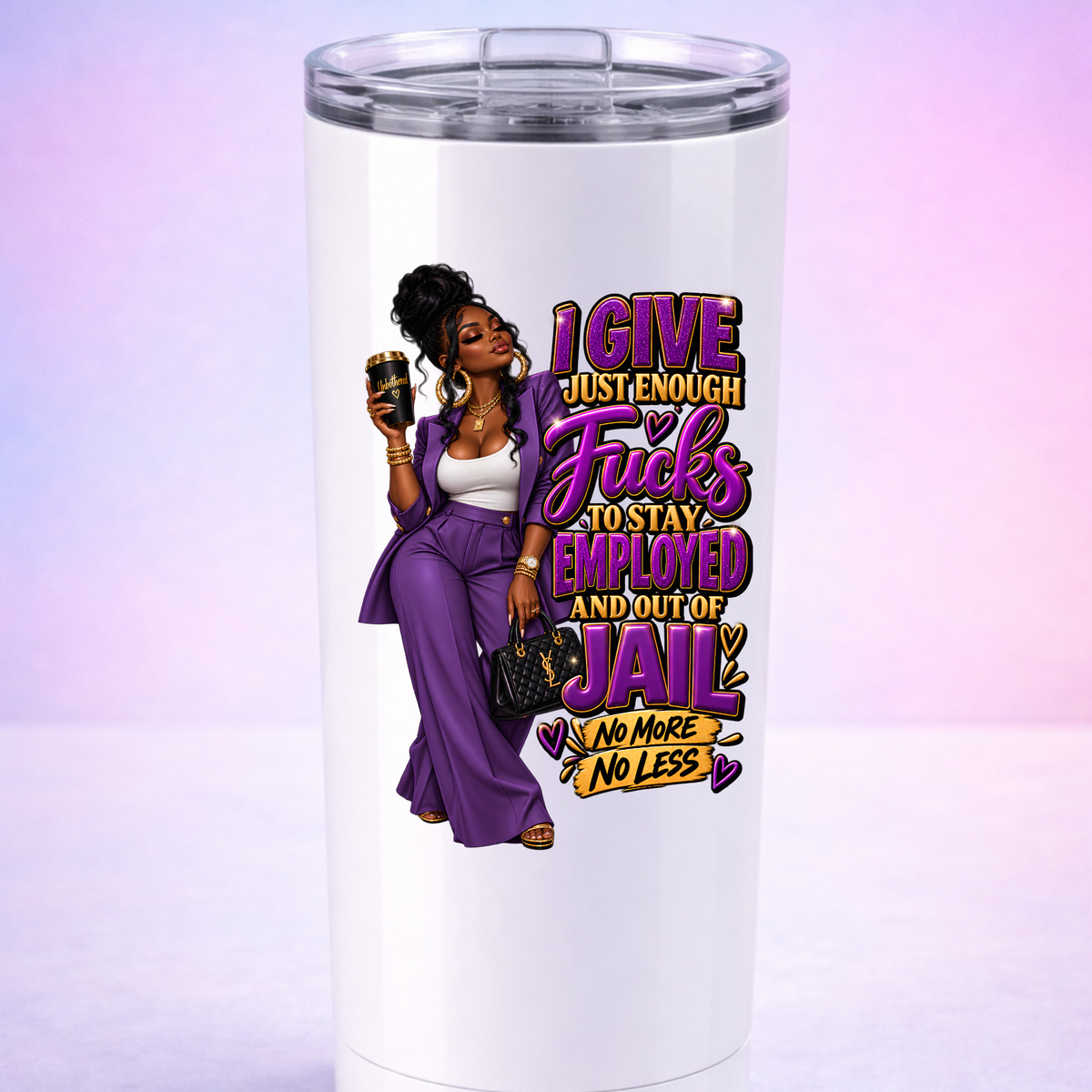 I give just enough (purple )UV DTF Peel & Stick Sticker