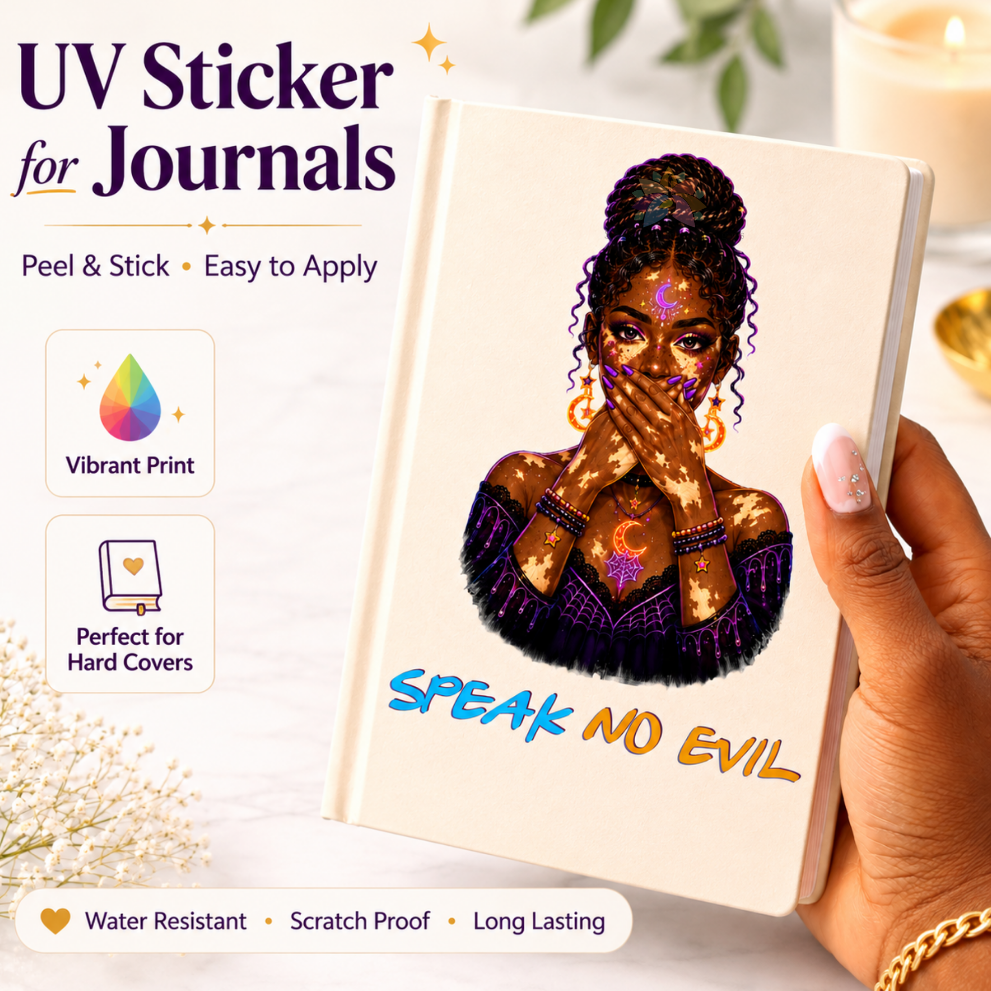 UV Stickers for Journals – Peel & Stick Designs