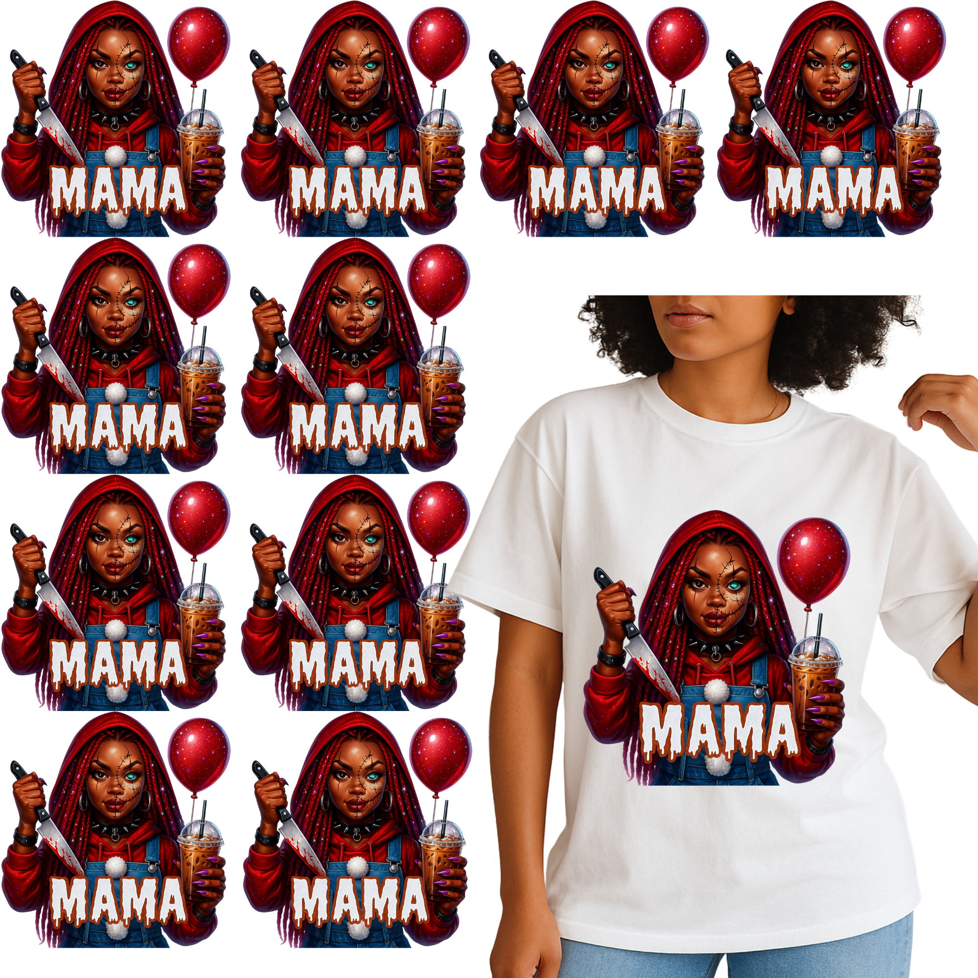 10 Adult Shirt Transfers - Halloween Bundle