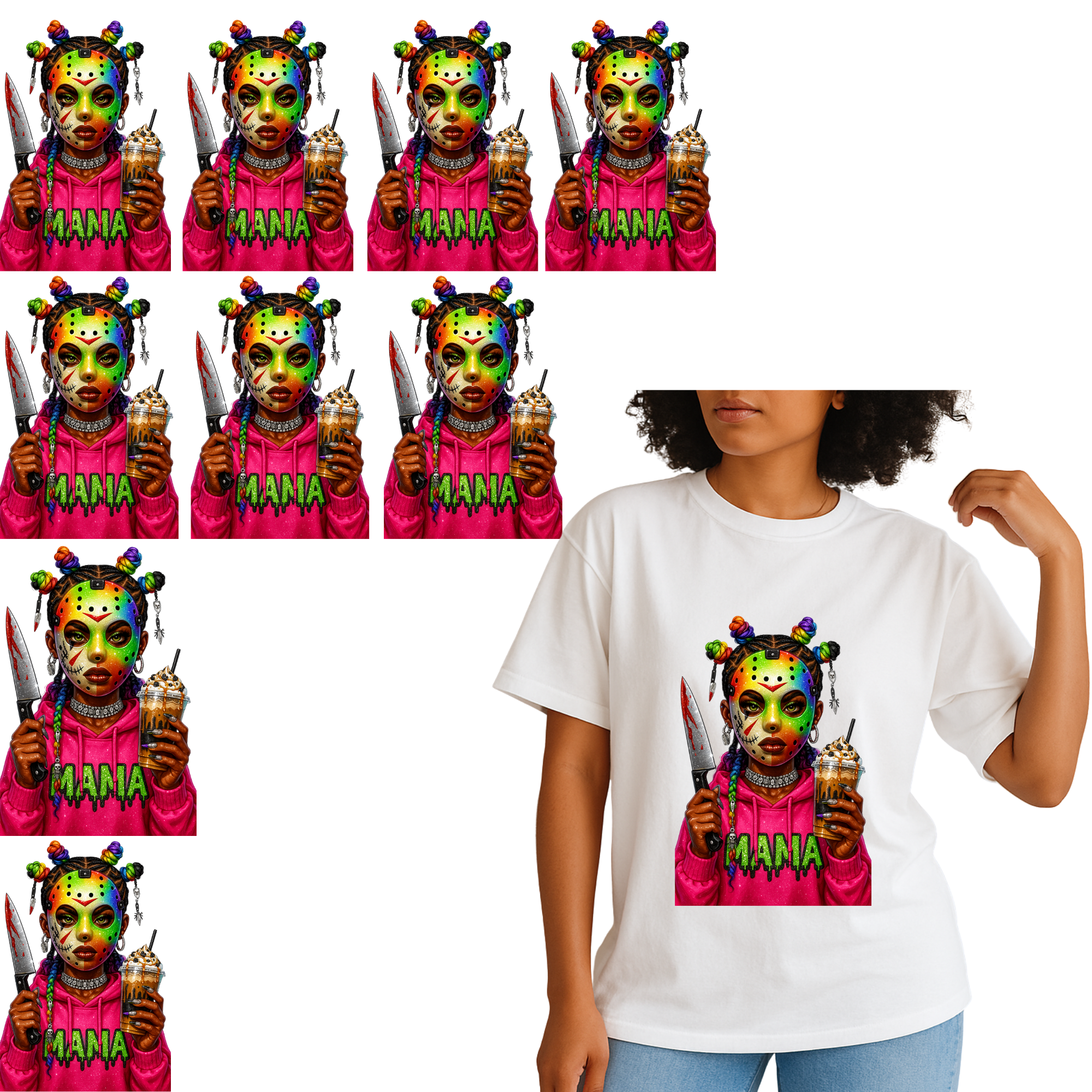 10 Adult Shirt Transfers - Halloween Bundle