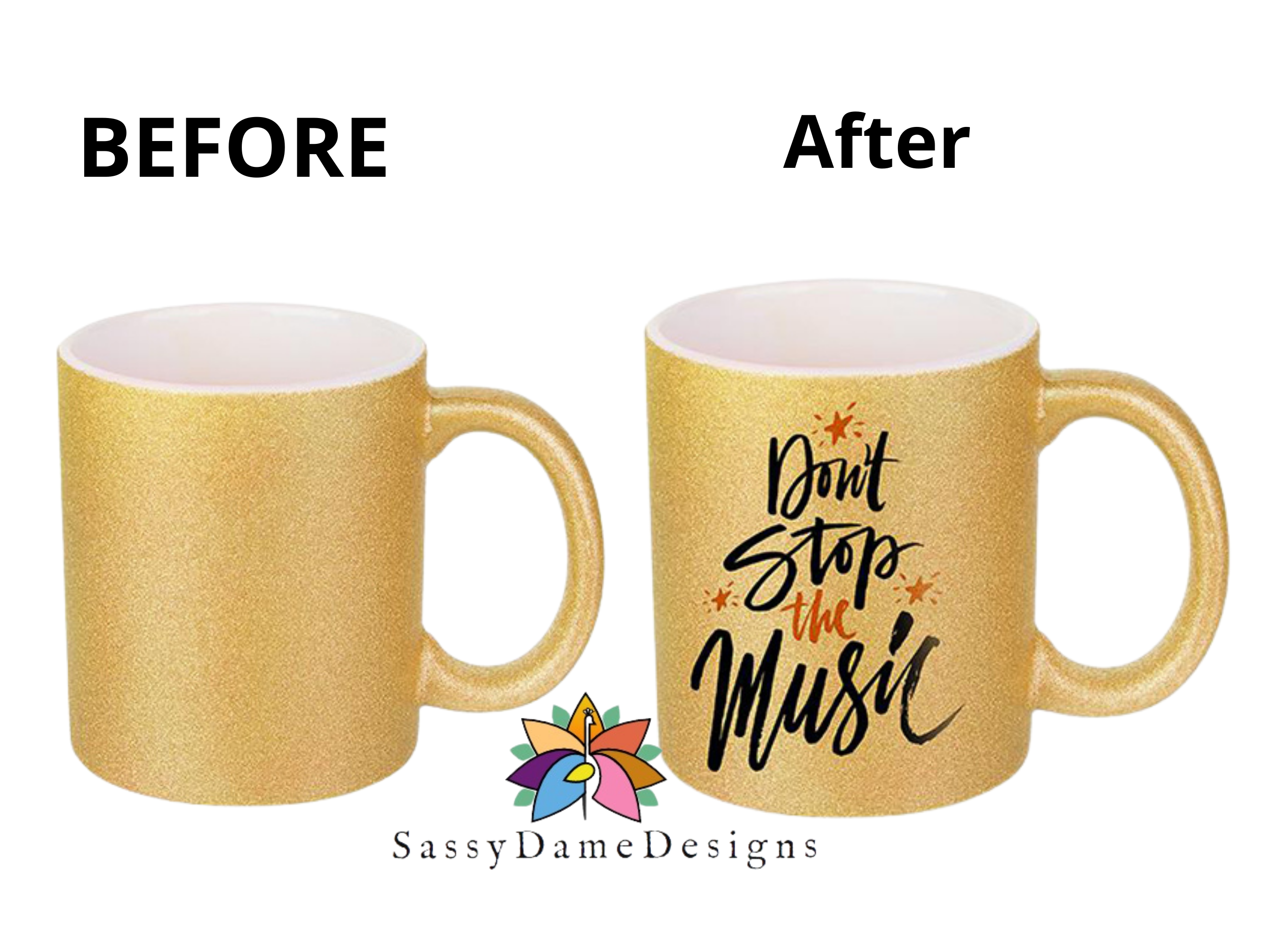 Sublimation Glitter Mugs - SassyDame Designs,LLC