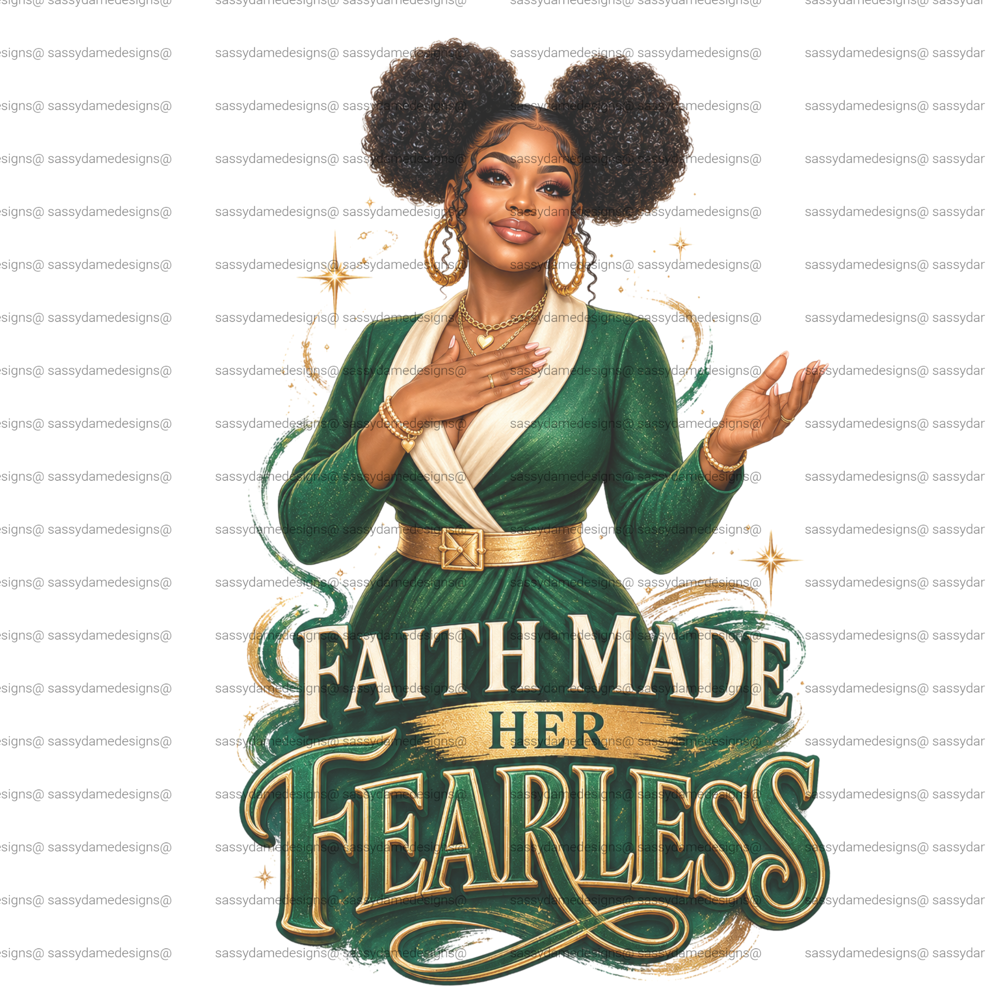 FAITH MADE HER FEARLESS PNG