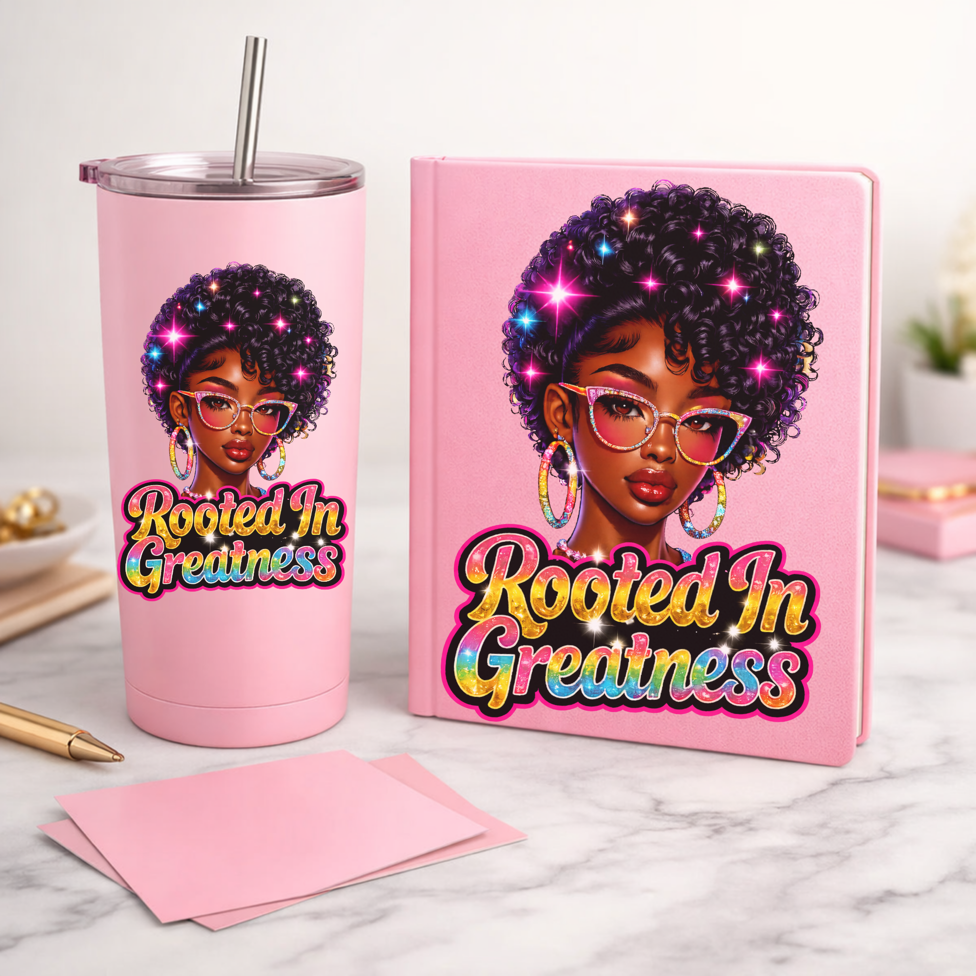 Rooted by Greatness | Luxury UV DTF Peel & Stick Sticker