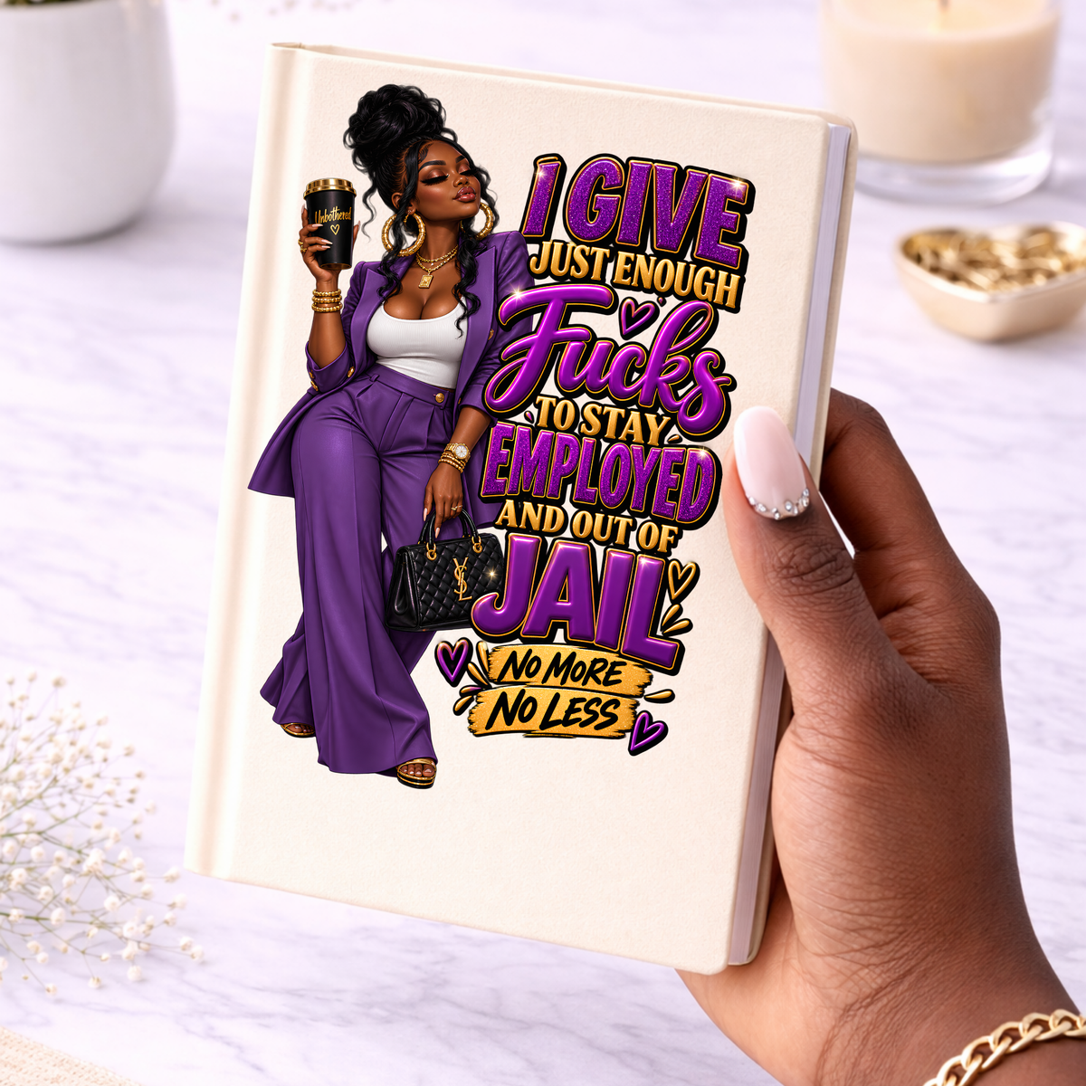 I give just enough  (purple )UV DTF Peel & Stick Sticker