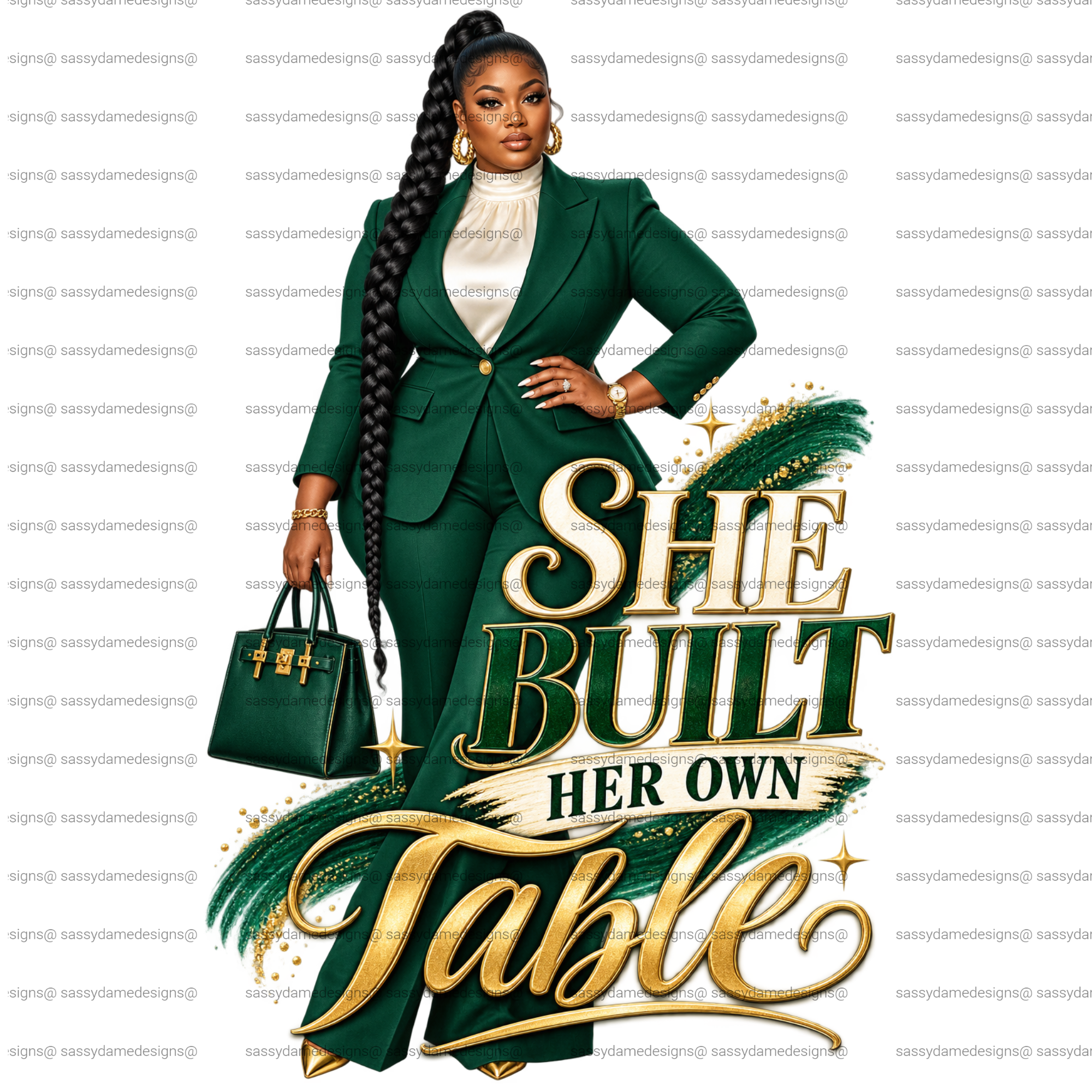Celebrate independence, ambition, and creating your own opportunities with this powerful&nbsp;She Built Her Own Table

THIS LISTING IS FOR A DIGITAL FILE ONLY. NO PHYSICAL PRODUCT, SHIRT, BAG, OR PRINTED TRANSFER WILL BE SHIPPED